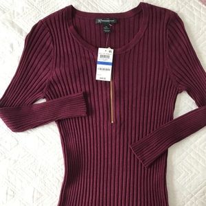 INC RIBBED HENLEY SWEATER - New with tags